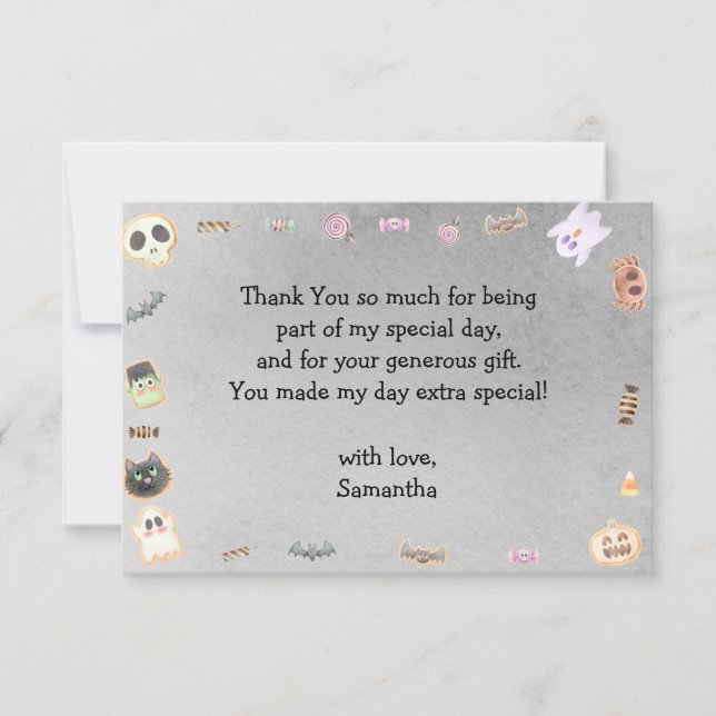 Spooktacular Geburtstagskinder Party Dankeskarte (Vorderseite)