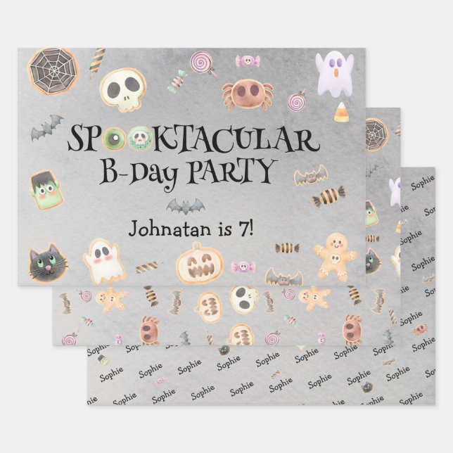 Spooktacular Geburtstagskinder Party Geschenkpapier Set (Set)