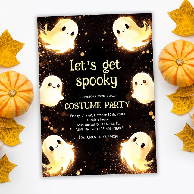 Spooktacular Geister Kids Halloween KostümParty Einladung (Spooktacular Ghosts Kids Halloween Costume Party Invitation)