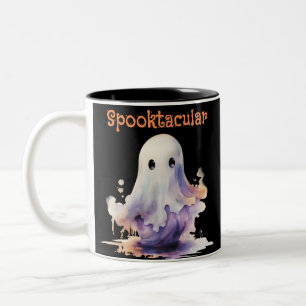 Spooktacular Ghost Creepy Spooky Spaß Halloween Zweifarbige Tasse