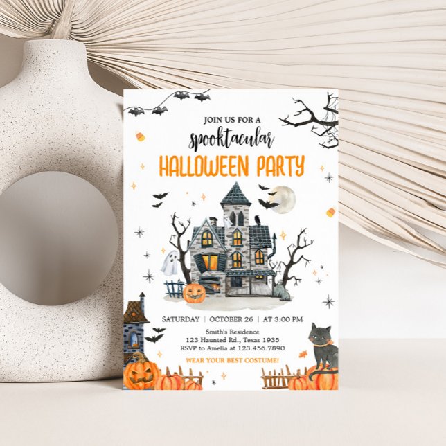 Spooktacular Ghost-Halloween-Party Einladung (Ghost Spooktacular Halloween Party Invitation)