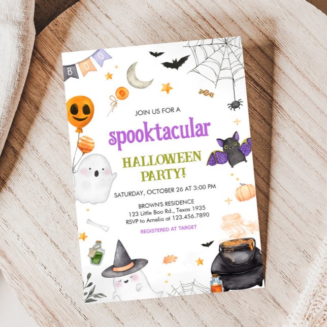 Spooktacular Ghost Halloween-Party Einladung (Ghost Spooktacular Halloween Party Invitation)