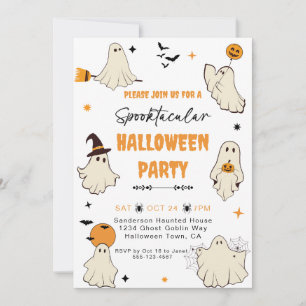 Spooktacular Ghost-Halloween-Party Einladung