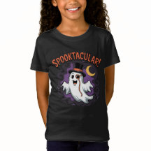 Spooktacular Ghost kids Halloween T - Shirt