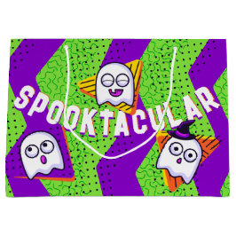 Spooktacular Ghosts Green Party Bag Große Geschenktüte