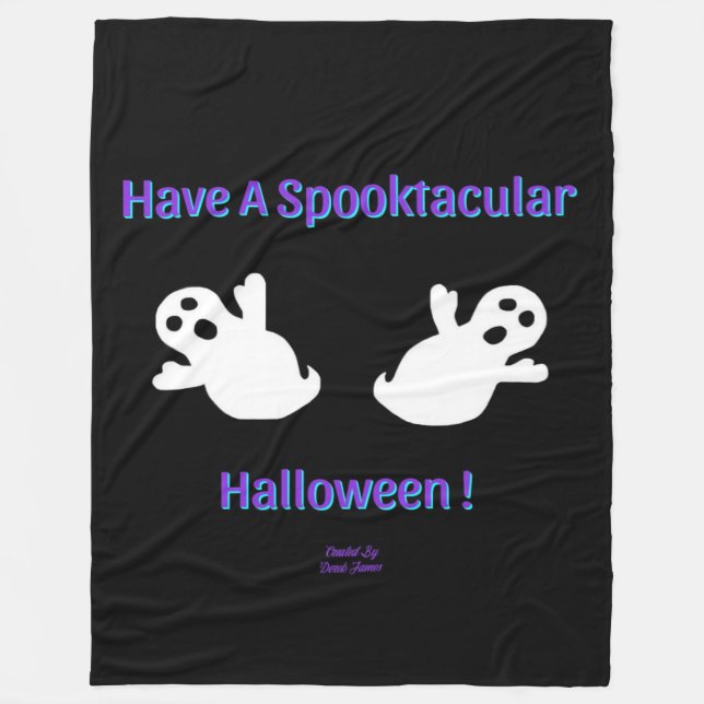 Spooktacular Ghosts Large Fleece Blanket (Vorderseite)