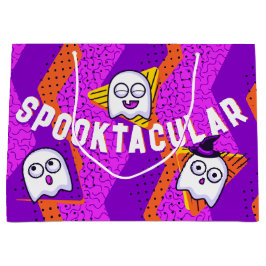 Spooktacular Ghosts Purple Party Bag Große Geschenktüte