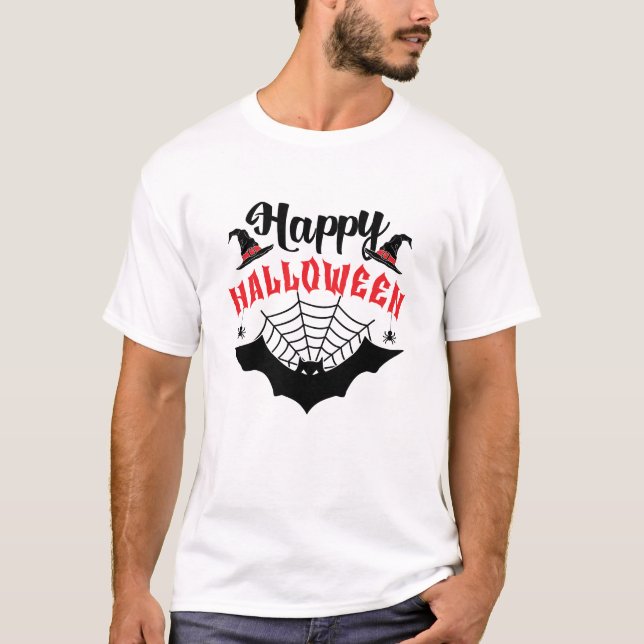 Spooktacular glückliches Halloween T-Shirt (Vorderseite)