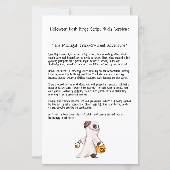 Spooktacular Halloween Bash Binger Aufruferskript (Vorderseite)