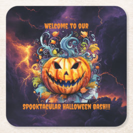 Spooktacular Halloween Bash Rechteckiger Pappuntersetzer