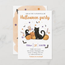 Spooktacular Halloween Candy Party Einladung