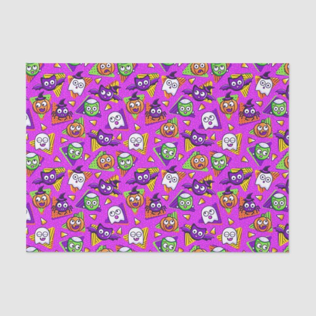 Spooktacular Halloween Characters Tissue Paper Seidenpapier (Vorderseite)