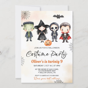 Spooktacular Halloween Costume Party Geburtstag Einladung