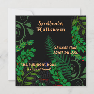 Spooktacular Halloween Creepy Spooky Greenery Dark Karte