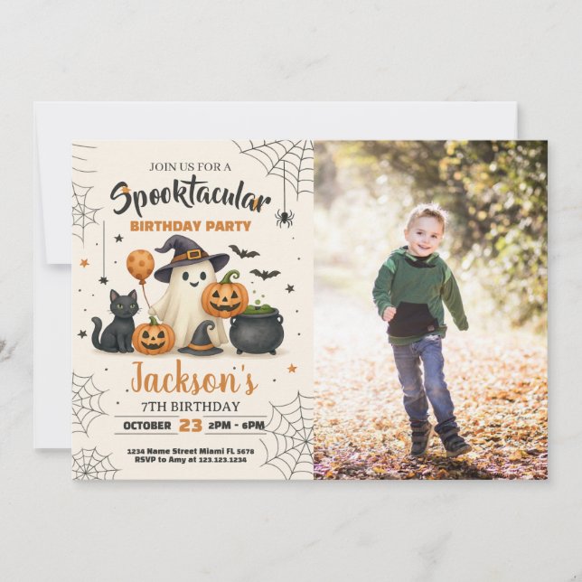 Spooktacular Halloween Einladung (Vorderseite)