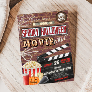 Spooktacular Halloween Filmabend Geburtstagsparty Einladung