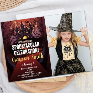 Spooktacular Halloween Geburtstags Einladungen Fot