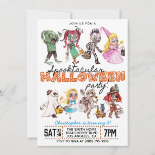 Spooktacular Halloween Geburtstagseinladung Einladung