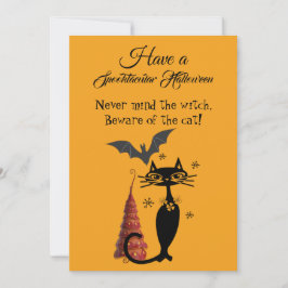 Spooktacular Halloween Gedicht Black Cat Niedliche Feiertagskarte