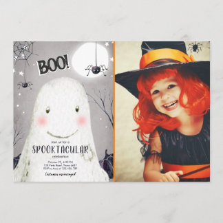 Spooktacular Halloween Ghost Boo Spider Geburtstag Einladung