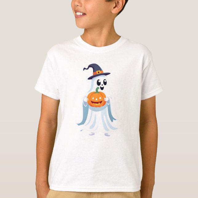 Spooktacular Halloween Ghost T-Shirt (Vorderseite)