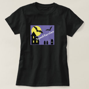 Spooktacular Halloween-Haus mit Fledermäusen T-Shirt
