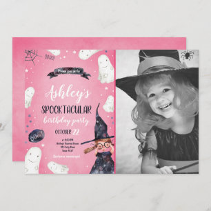 Spooktacular Halloween Hexenhut Ghost Geburtstag Einladung