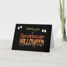 Spooktacular Halloween Karte mit gespenstischen