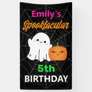 Spooktacular Halloween Kids Niedliche Geburtstag Banner