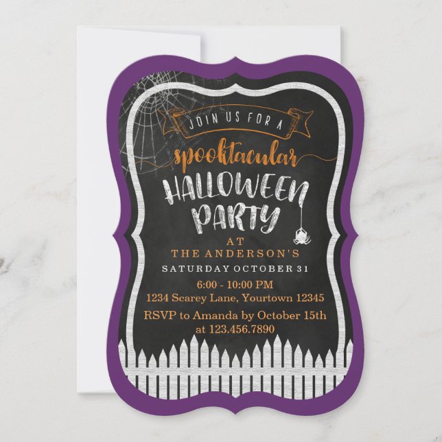 Spooktacular Halloween Moderne Party Einladungen (Vorderseite)