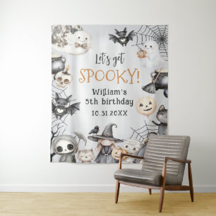Spooktacular Halloween Niedlich Ghost Geburtstagsp Wandteppich