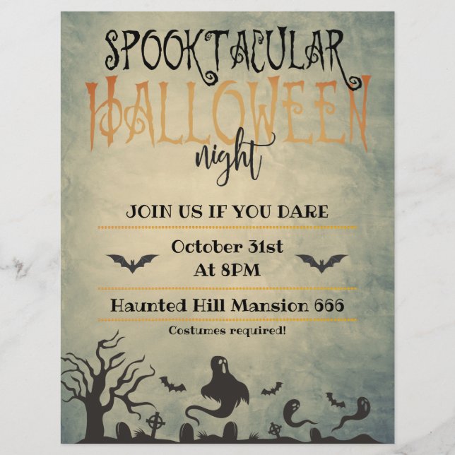 Spooktacular Halloween Night Flyer (Vorne)