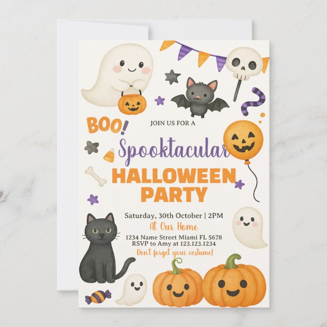 Spooktacular Halloween-Party Einladung (Vorderseite)