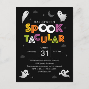 Spooktacular Halloween-Party Einladung Postkarte