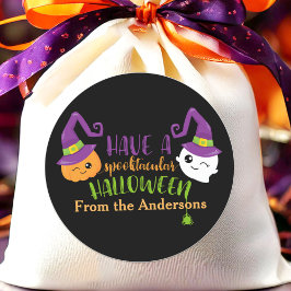 Spooktacular Halloween-Party Personalisiert Gefall Runder Aufkleber