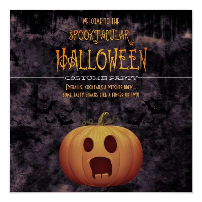 Spooktacular Halloween-Party Pumpkin Poster (Vorderseite)
