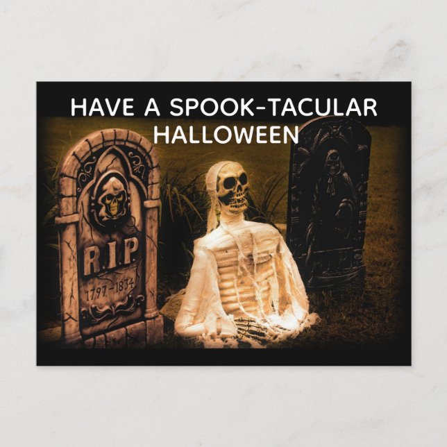 Spooktacular Halloween Postkarte (Vorderseite)