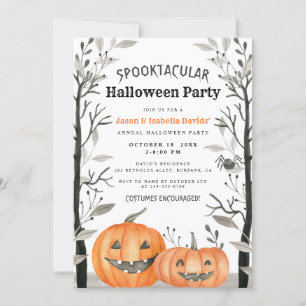 Spooktacular Halloween Pumpkin Costumes Party  Einladung