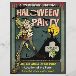 Spooktacular Halloween Zombie-Party Flyer