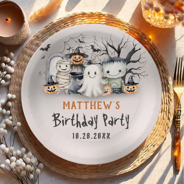 Spooktacular Kids Halloween Pappteller (Von Creator hochgeladen)