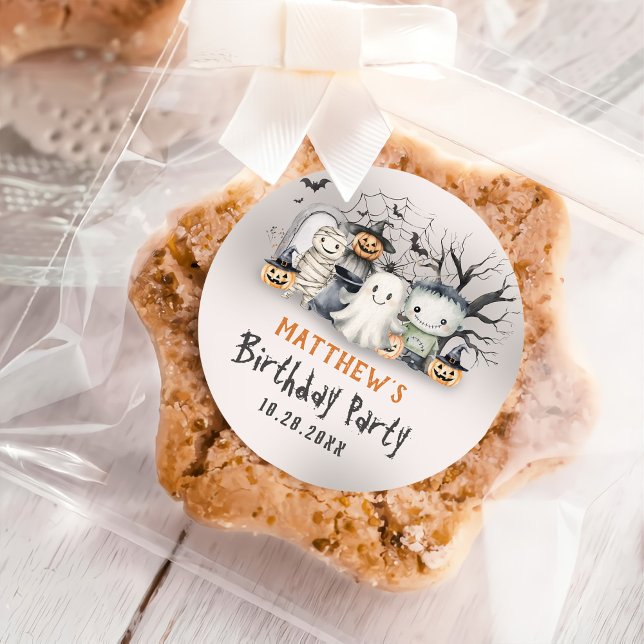 Spooktacular Kids Halloween Runder Aufkleber (Von Creator hochgeladen)