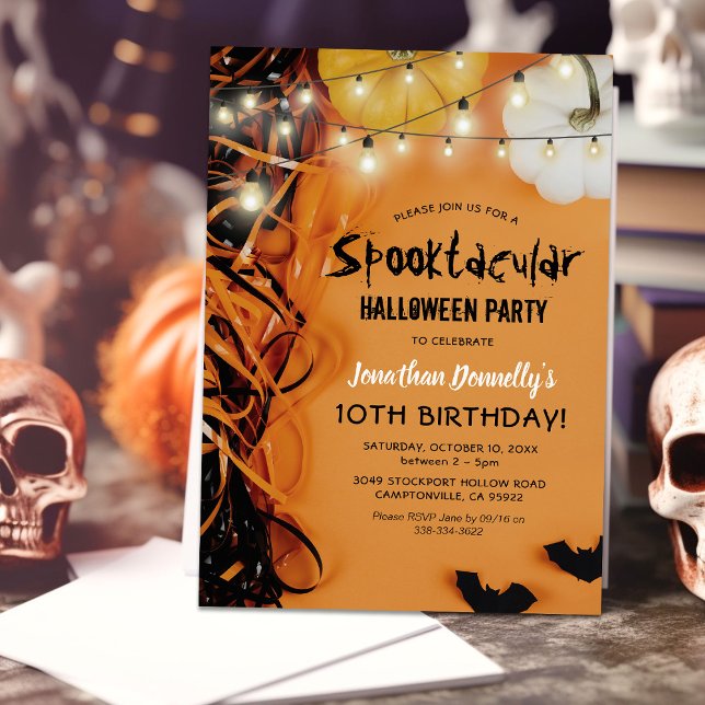 Spooktacular-Kindergeburtstag-Halloween-Party Einladung (Von Creator hochgeladen)
