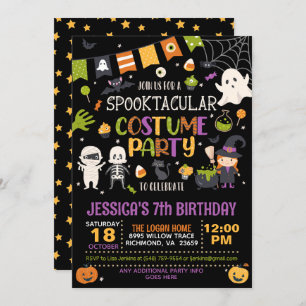 Spooktacular Kostüm Party Halloween Geburtstag Einladung
