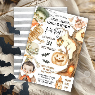 Spooktacular Kostüm Party Niedlich Kids Halloween Einladung
