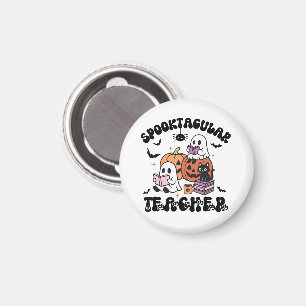 Spooktacular Lehrer Niedlich Ghosts Halloween Magnet