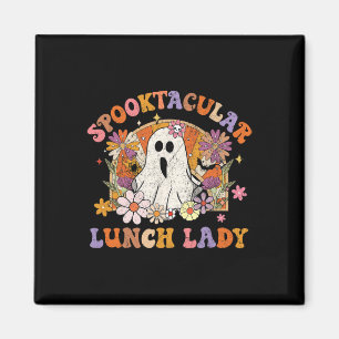 Spooktacular Lunch Lady Happy Halloween Spooky Mat Magnet