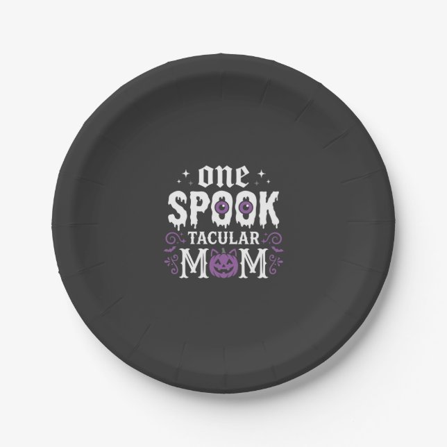Spooktacular-Mutter-Halloween-Design_1 Pappteller (Vorderseite)