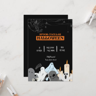 Spooktacular-niedlich-Geister-Halloween-Party Einladung