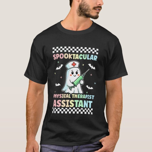 Spooktacular Physiotherapeutischer Assistent Hallo T-Shirt (Vorderseite)