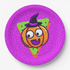 Spooktacular Pumpkin Halloween Plates - Purple Pappteller